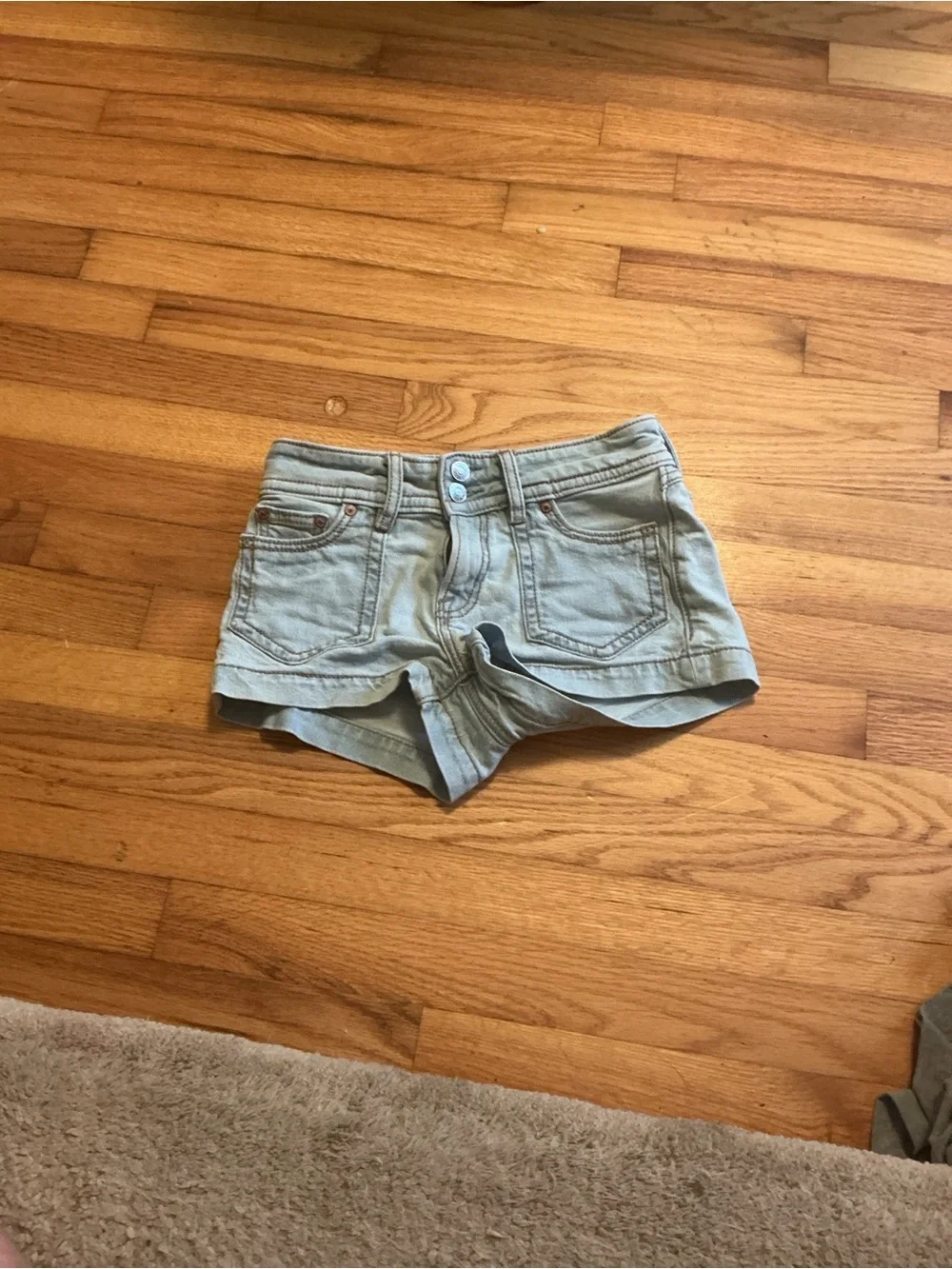American Eagle Outfitters Light Denim Kids Shorts with Flap Pocket